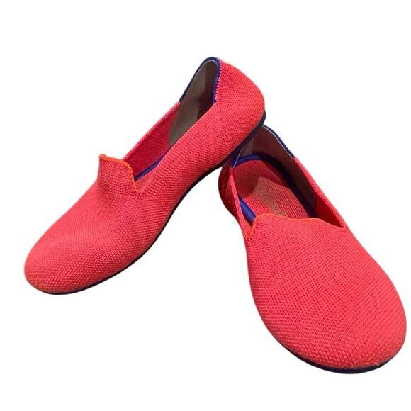 ROTHY’S LOAFERS FLAMINGO PINK BLUE SZ 3 GIRLS CONFORT PREPPY KAWAII - Picture 13 of 16